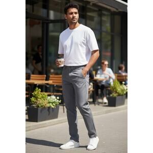 Member’s Mark‎ Men’s Straight Fit Mason 5-Pocket Pants 40x32 Grey